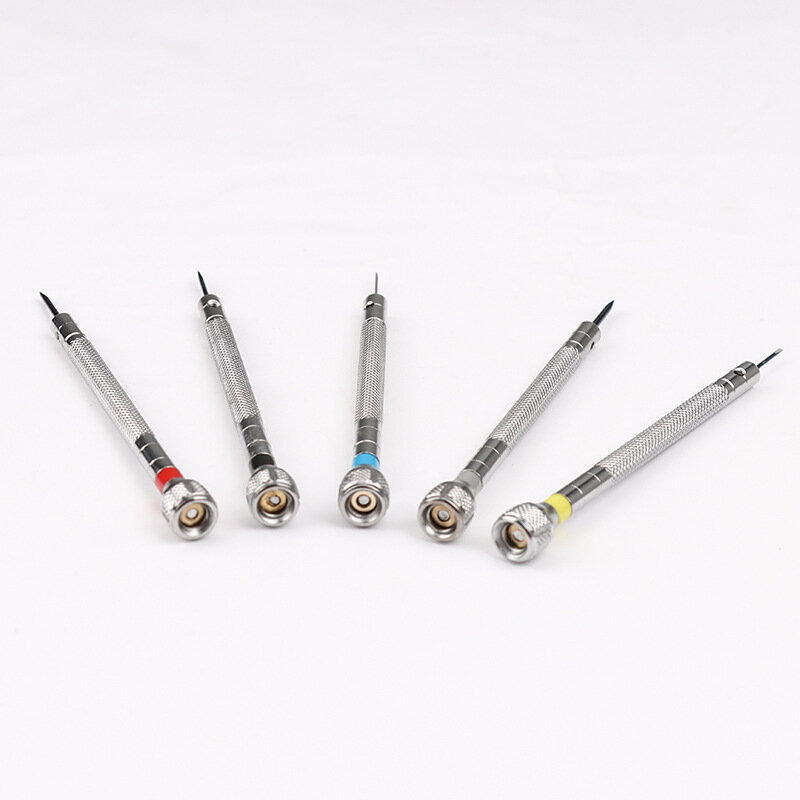 Destornilladores de precisión de acero de alto carbono, 0,6mm-2,0mm, gafas de reloj, hoja plana, accesorios pequeños, herramientas de reparación