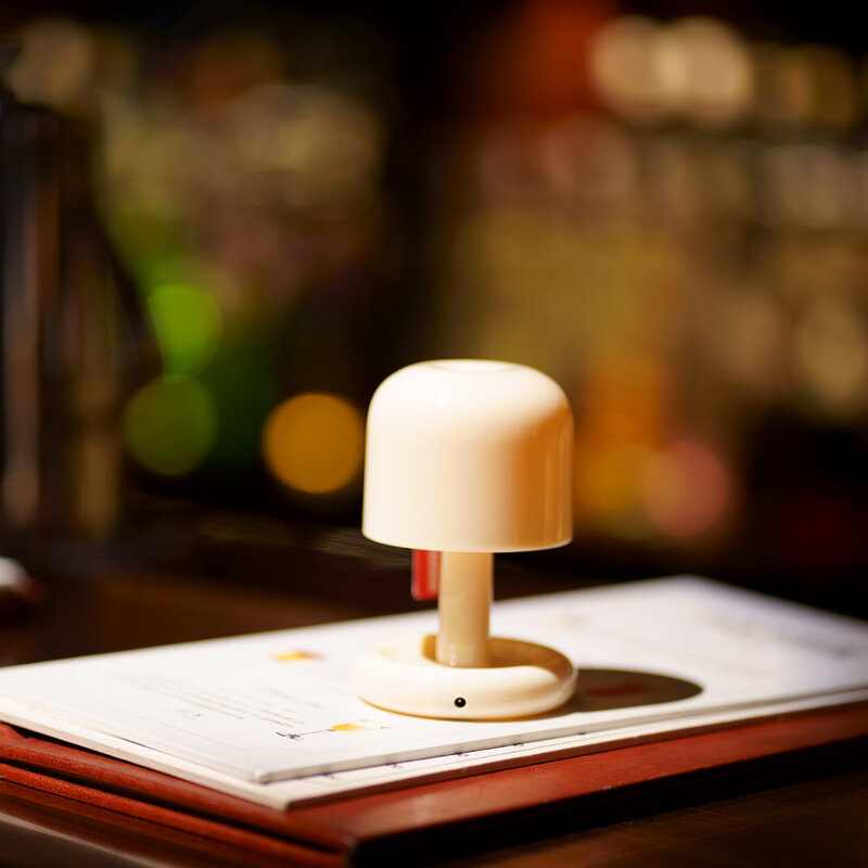 Lampu meja matahari terbenam, Mini kreatif USB dapat diisi ulang gaya Jamur lampu malam Led untuk Bar kopi dekorasi rumah kamar tidur