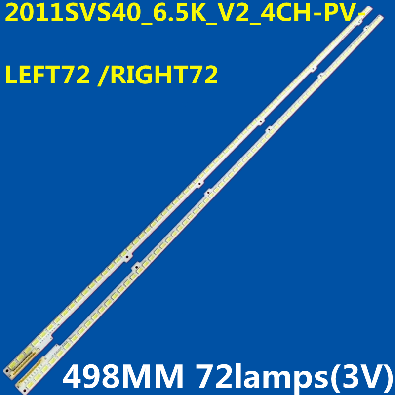 Tira LED para 201SVS40-6.5K-V2-4CH JVL3-400SMA-R1 UE40D6500 UE40D6100SW UA40D6600 UA40D6530WS JVL3-400SMB-R1, 2pcs
