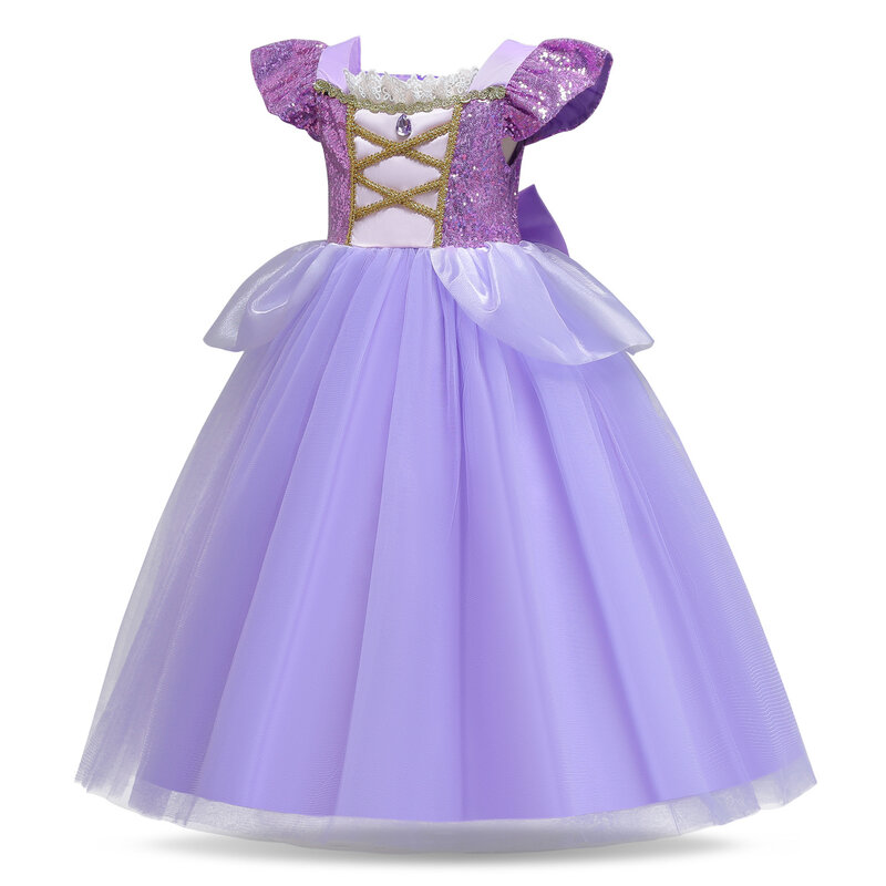 Платье принцессы Белль Рапунцель Золушка для девочек детский Косплей Костюм Красавица и Чудовище Детский Рождественский день рождения