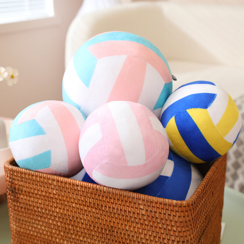Kawaii Simulation Volleyball Ball Plüsch tier niedlichen Volleyball Requisiten Kissen begleiten Kinder weiche Geschenke für Mädchen Jungen Raum dekor