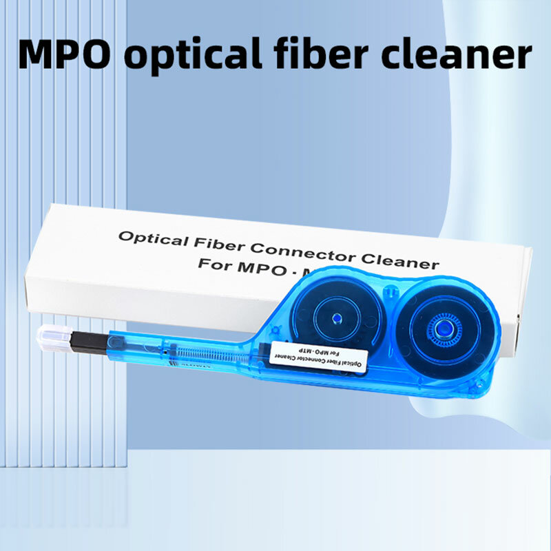 Promosi FTTH pena pembersih serat optik MPO/MTP pembersih konektor serat optik alat pembersih Equiment 600 kali hidup warna biru