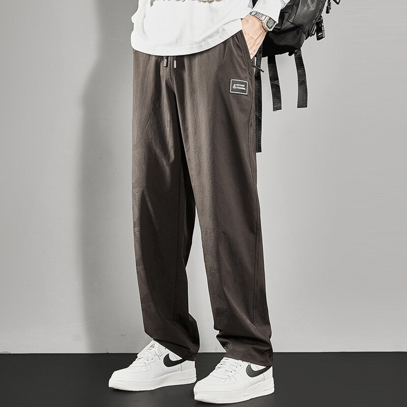 FJG-Pantalon de jogging pour homme, grande taille 10XL, séchage rapide, imperméable, cool, mode décontractée, taille élastique, été
