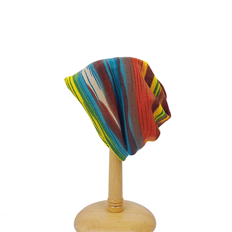 다기능 성인 니트 풀오버 모자, 유니섹스 레인보우 넥 타이 포니테일, 웨어러블 머리띠 색상