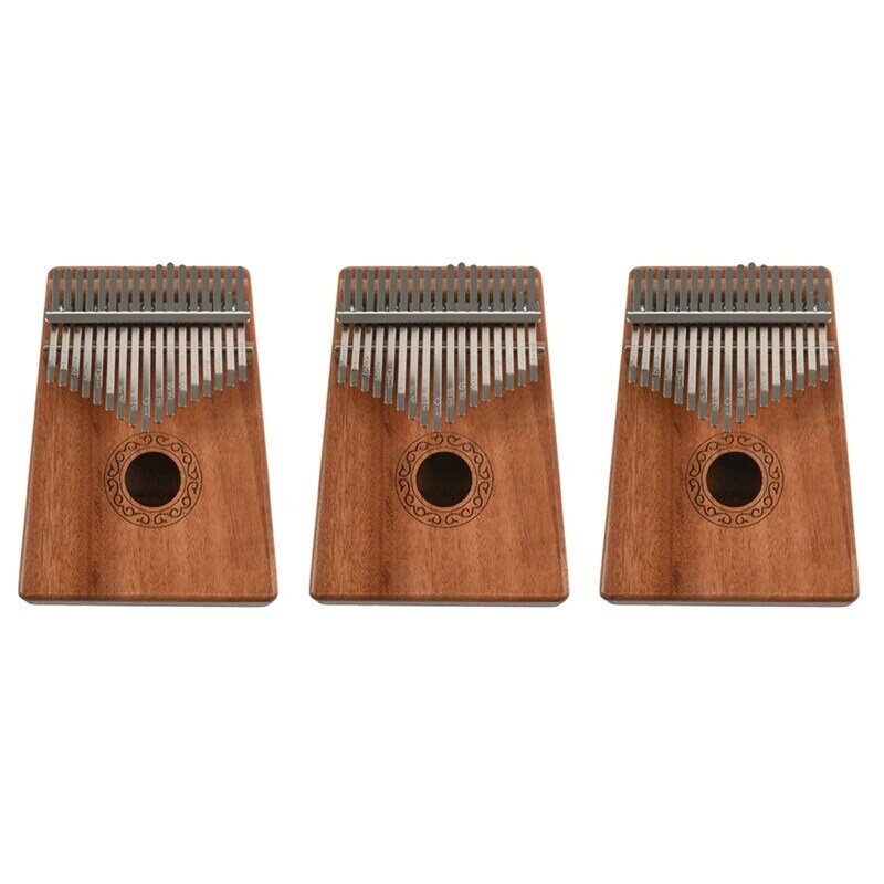 Quality 3X 17 Keys Kalimba Thumb Piano Finger Piano Musical Toys With Tune-Hammer And Music Book
