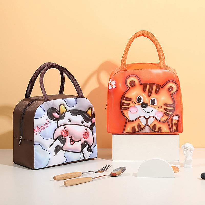 3D Cartoon Lunch Bag Portable Lunch Box Insulated Thermal Food  Functional Food Picnic Lunch Bags For Women Kids