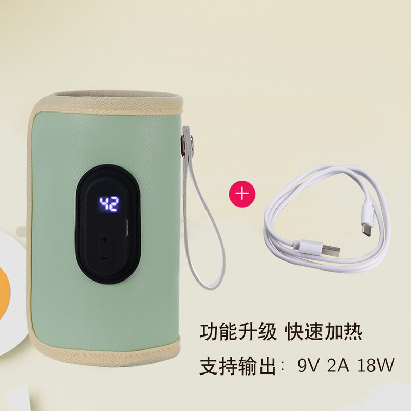 USB Baby Milk Bottle Thermal Bag Universal Digital Display Nursing Bottle Heater Portable Baby Milk Heat Keeper for Traveling