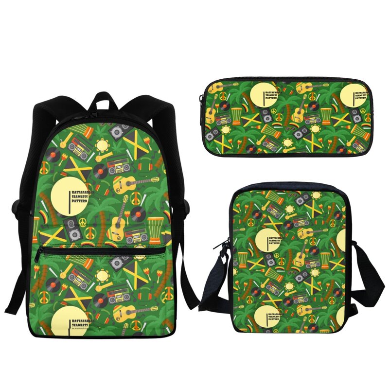 Рюкзак для ноутбука с мультипликационным изображением музыкальных инструментов, школьный рюкзак для девочек-подростков