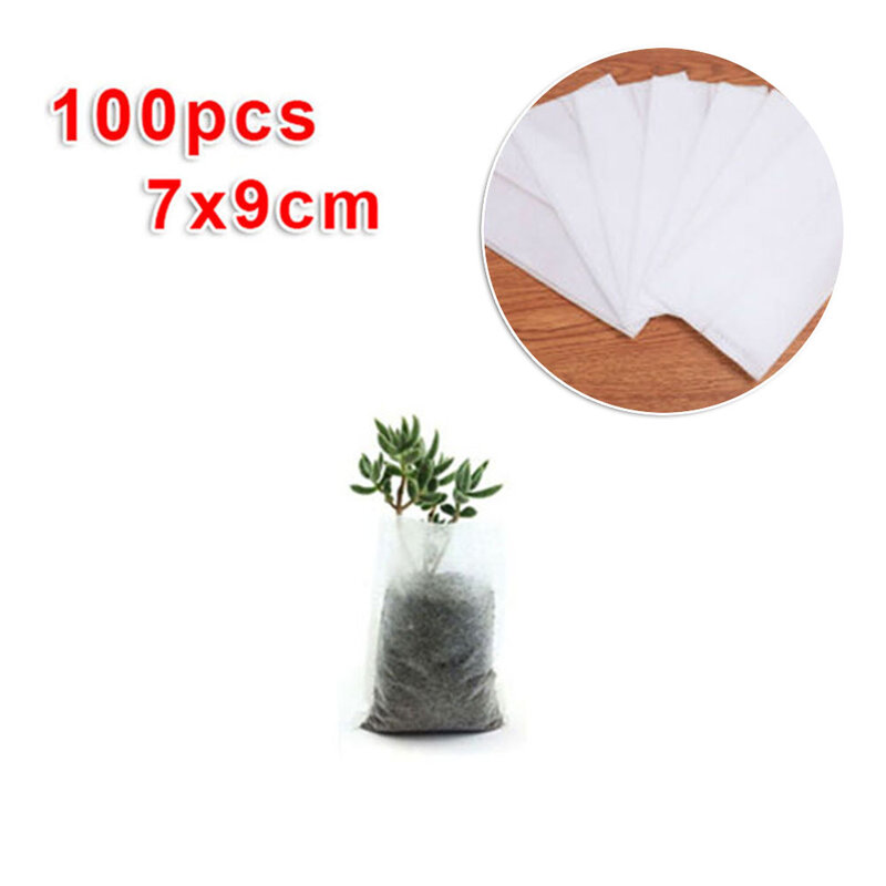 Durable Useful Accessories Tree Planting Bag 100pcs Container Garden Non-Woven Nursery Outdoor Plant Growth Supplies