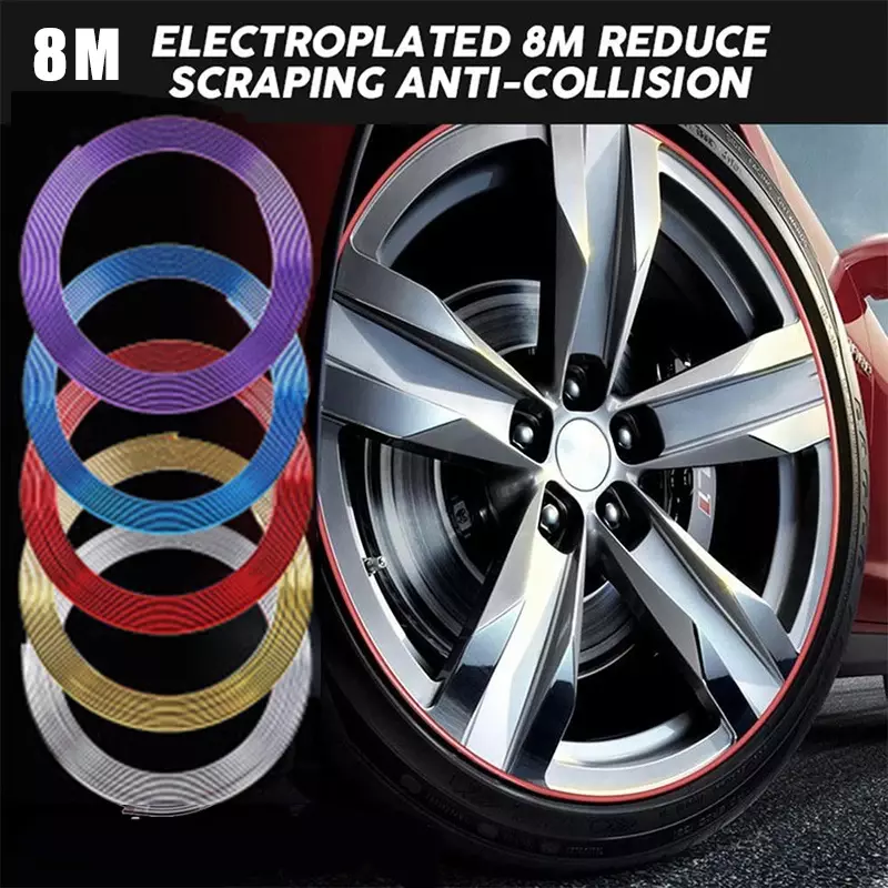UniversalCar Rim Protect Strip Wheel Edge Protector bright Matte car Wheel Sticker Tire Protection Care Covers Car Styling  8M