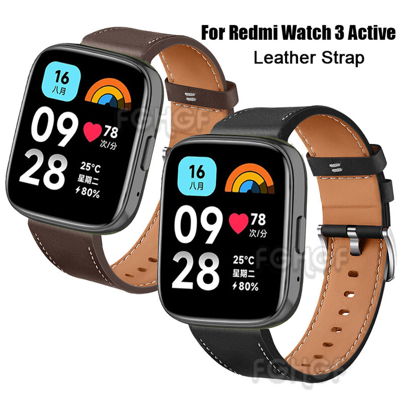 Replacement Strap For Redmi Watch 3 Active Watchband Leather Bracelet For Xiaomi Redmi Watch 3 Active Wristband Correa Pulseira