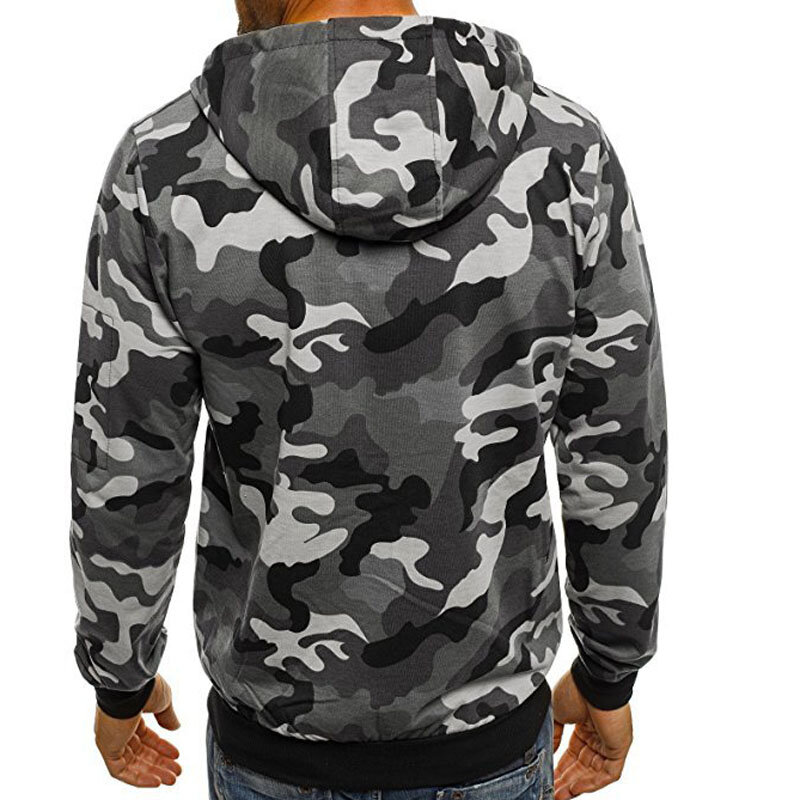 2024 New Mens Sweatshirt Casual Camouflage Hooded Coat for Spring Autumn Male Streetwear Hoodies Cardigan Sportswear MY766