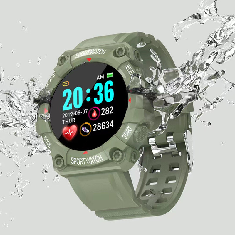 Jam tangan pintar FD68S, gelang pintar Pria & Wanita, jam tangan pintar sentuh, gelang kebugaran, jam tangan terhubung untuk IOS dan Android