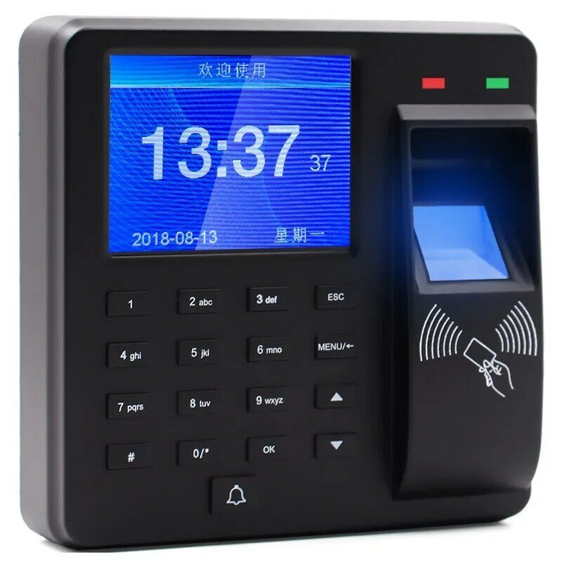 Kata sandi kartu ID sidik jari Wiegand perangkat biometrik H100, perekam Waktu sidik jari Portugis, bahasa Inggris, Spanyol, H100