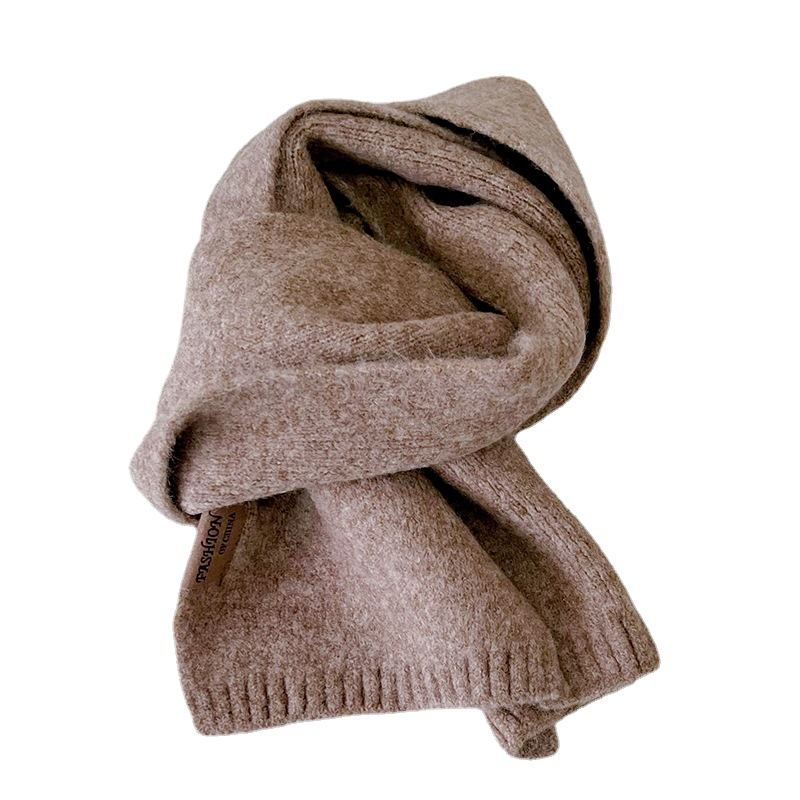 Écharpe en cachemire pour enfants de 3 à 12 ans, écharpe en laine solide, mode coréenne, garçon et fille, automne et hiver, 15x130cm