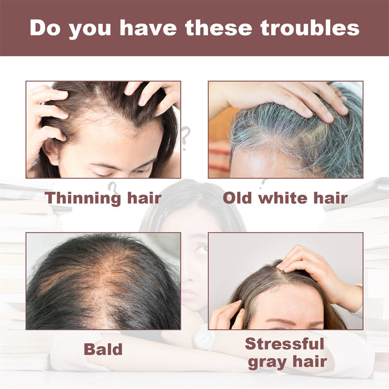EELHOE Polygonum champú para el cabello negro, suero hidratante, jabón para el cabello, anticaspa, reparación de daños, brillo suave para todo tipo de cabello