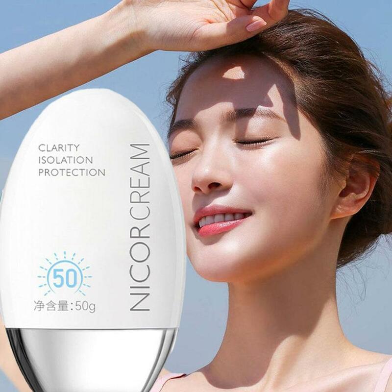 Crema solare UV SPF50 crema solare sbiancante crema solare rinfrescante idratante controllo dell'olio Anti-età riduce la cura della pelle