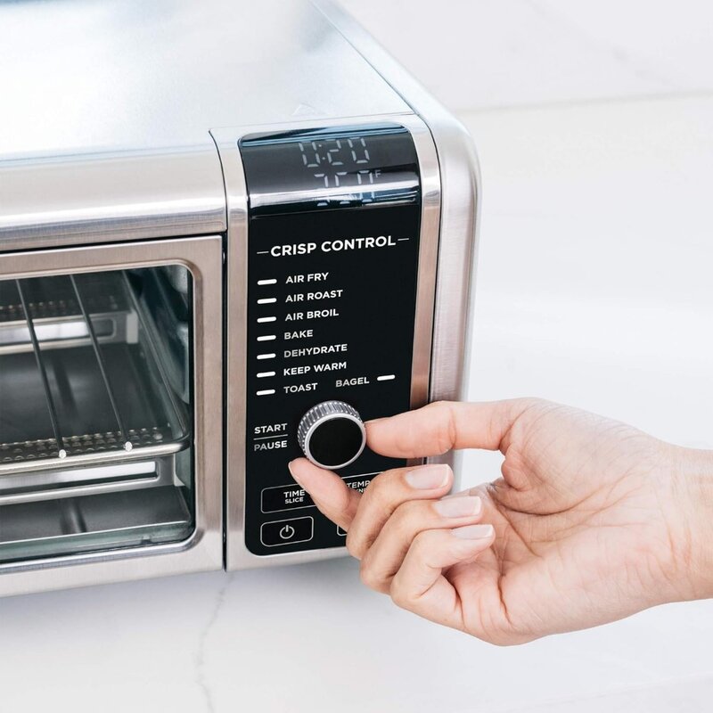 Digital braten, Heißluft ofen, Toaster, Luft fritte use, weg klappbar, mit xl Kapazität und einem Edelstahl-Finish