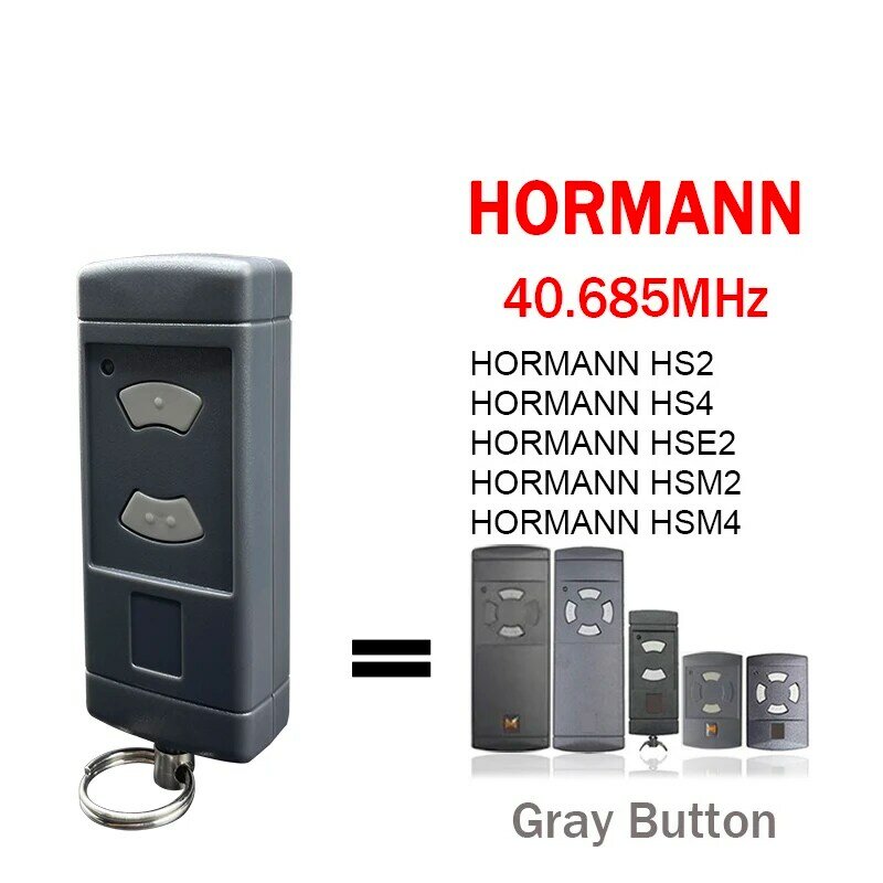 HORMANN-Controle Remoto Garagem Porta Abridor, Portão Controle Duplicador, Código Fixo, Baixa Frequência, HSE2, HSM4, HSM2, HS4, HS2, 40,685 MHz