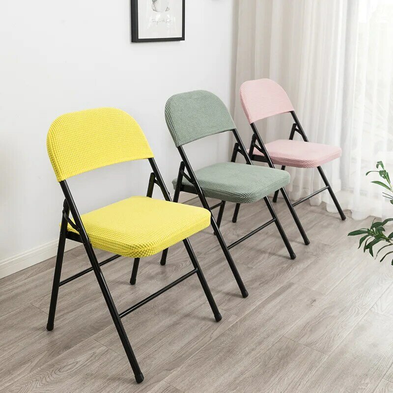 2 sztuk składane krzesło pokrywa jadalnia poszewka Protector oparcie krzesło narzuty elastyczne krzesło narzuty Seat Housse obicia na poduszki