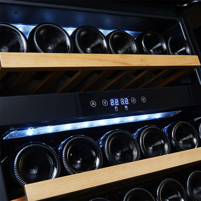 Rak anggur merah suhu konstan kabinet koleksi anggur kabinet anggur rumah suhu ganda Semua baja tahan karat