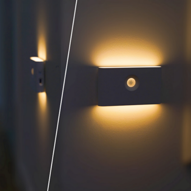 HZZKZZ 6 Pcs de alta qualidade LED Indução Night Light Corpo Humano Infravermelho Closet Lights Tipo-C Carregamento Magnético Ventosa Lâmpada de Parede