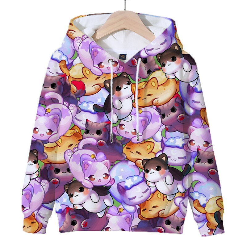 Game Aphmau Printed Hoodies Kids Pullover Colorful Sweatshirt for Boys Girls Tops Autumn Outwear Long Sleeve Children Clothes