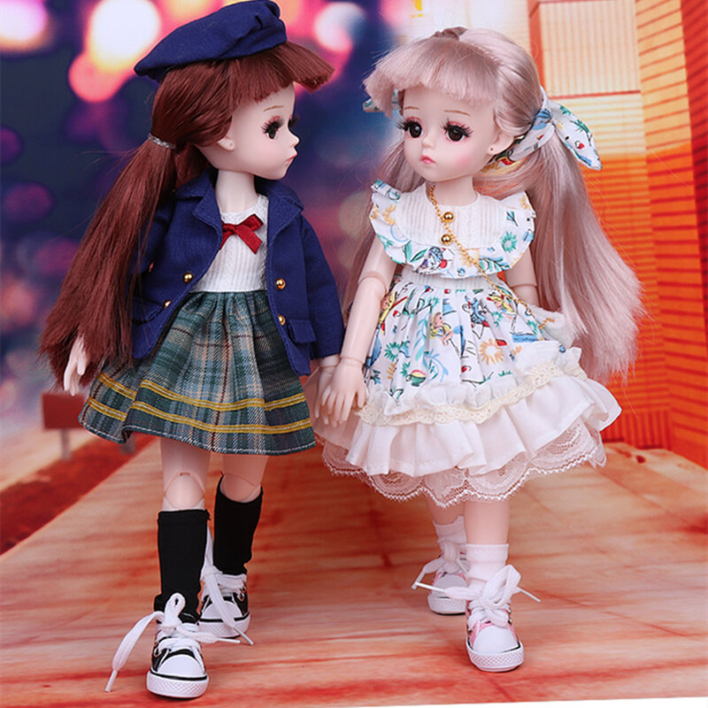 30cm Nette BJD Puppe mit Großen Augen DIY Spielzeug Prinzessin Kleid Machen-up Blyth Puppen Geschenke für Mädchen prinzessin Spielzeug
