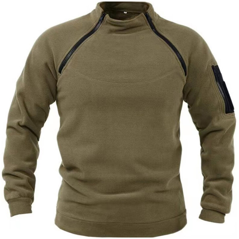 US SWAT-Chaqueta táctica de lana Polar para hombre, ropa de caza, Jersey cálido con cremallera, abrigo térmico a prueba de viento para senderismo