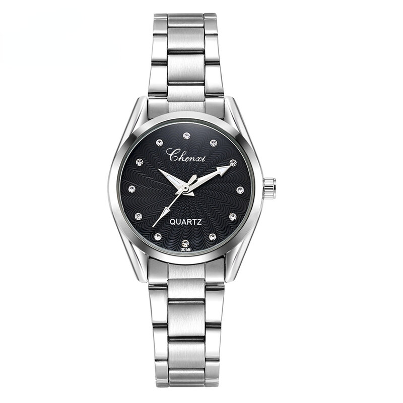 สุภาพสตรีนาฬิกาขนาดเล็กสีชมพูกันน้ำผู้หญิงควอตซ์นาฬิกาสแตนเลสสายรัดเหล็กแฟชั่นนาฬิกาคลาสสิค