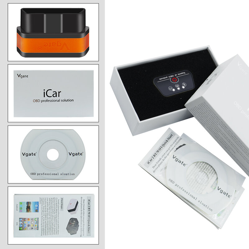 ICar2 elm327 obd2 scanner de diagnóstico do carro, olmo 327 v2.1, obd 2, wi-fi, icar 2, para android/pc/ios, leitor de código