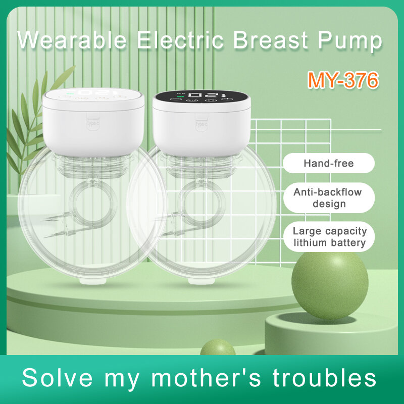 Nuovi aggiornamenti tiralatte indossabile tiralatte indossabile elettrico portatile a mani libere raccoglitore di latte per l'allattamento al seno senza BPA
