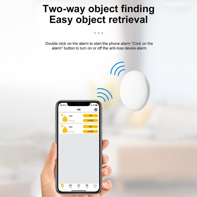 Rastreador GPS inteligente AirTag para iPhone / Android Mini, localizador GPS con alarma antipérdida para mascotas y niños, bolsas para llaves de perro, billetera de maleta