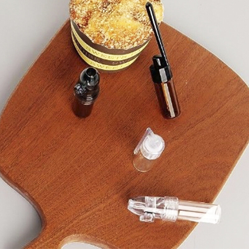 4 stücke Glas Pulver Spender Pille Box mit Trichter Gewürz Pulver Spender Reise tragbare Lagerung transparente nachfüllbare Flaschen