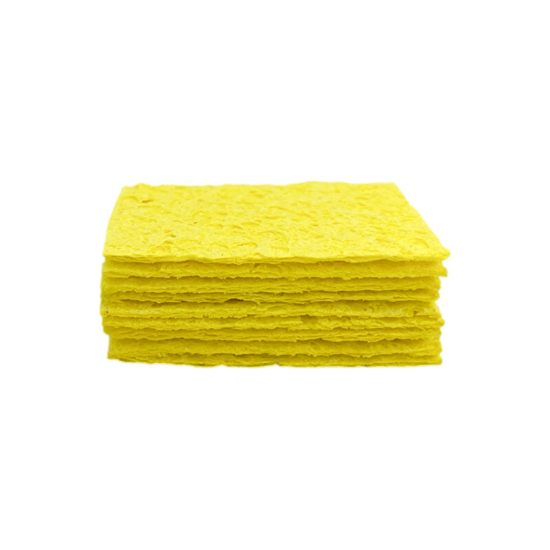Esponja limpiadora de limpieza amarilla para soldador eléctrico duradero, 5/10 piezas