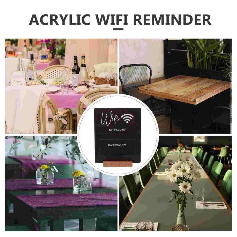 Tamu Wi-fi Signage meja membersihkan akun kata sandi Wifi dan jaringan nirkabel Hotel untuk