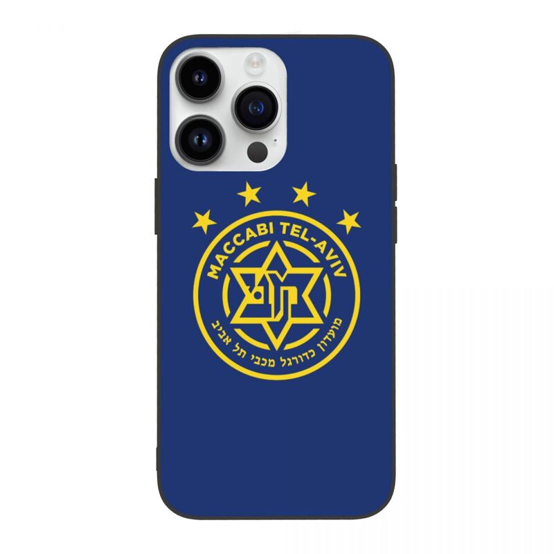 Maccabi Tel Aviv Case for iPhone 15 14 11 Pro Max 13 12 Mini XR XS X 8 7 6 6S Plus Soft Silicone Shockproof Cover