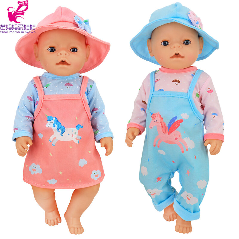 Conjunto de roupas de boneca docotor de 43 cm, 18 ", conjunto de roupas de boneca, bebê, menina, presente de aniversário 40 cm, boneca conjunto de prevenção de elipia, roupas