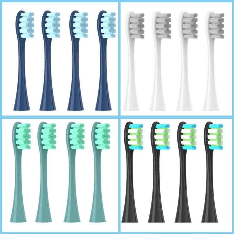 Сменные насадки для щёток Oclean Flow/X PRO/F1/ One/ Air 2 Sonic электрическая зубная щетка DuPont синие зеленые насадки с мягкой щетиной
