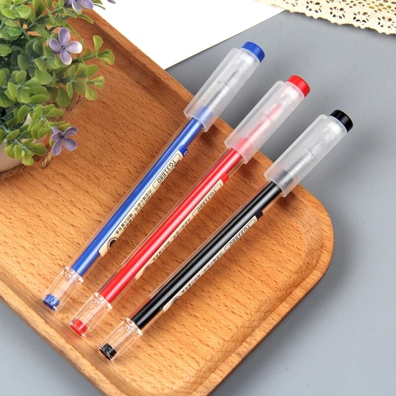 Тонкая гелевая ручка 0,35 мм с голубыми/черными чернилами, стержень для ручек, маркеры, школьная гелевая ручка, Офисная Студенческая письменная Канцелярия для рисования