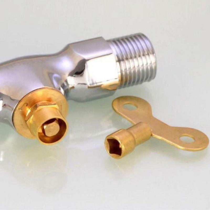 Llave de orificio de fontanería para radiador, llave de tubo cuadrado para válvula de agua