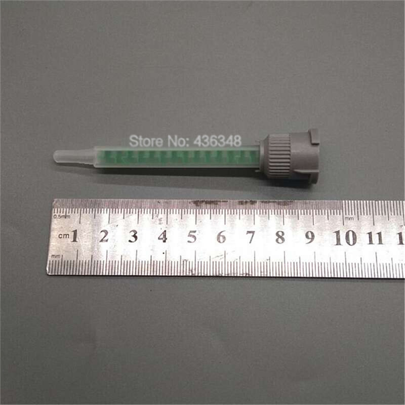 50 pces 1:1 pontas estáticas adesivas do misturador epóxi que mistura o comprimento do bocal 90mm