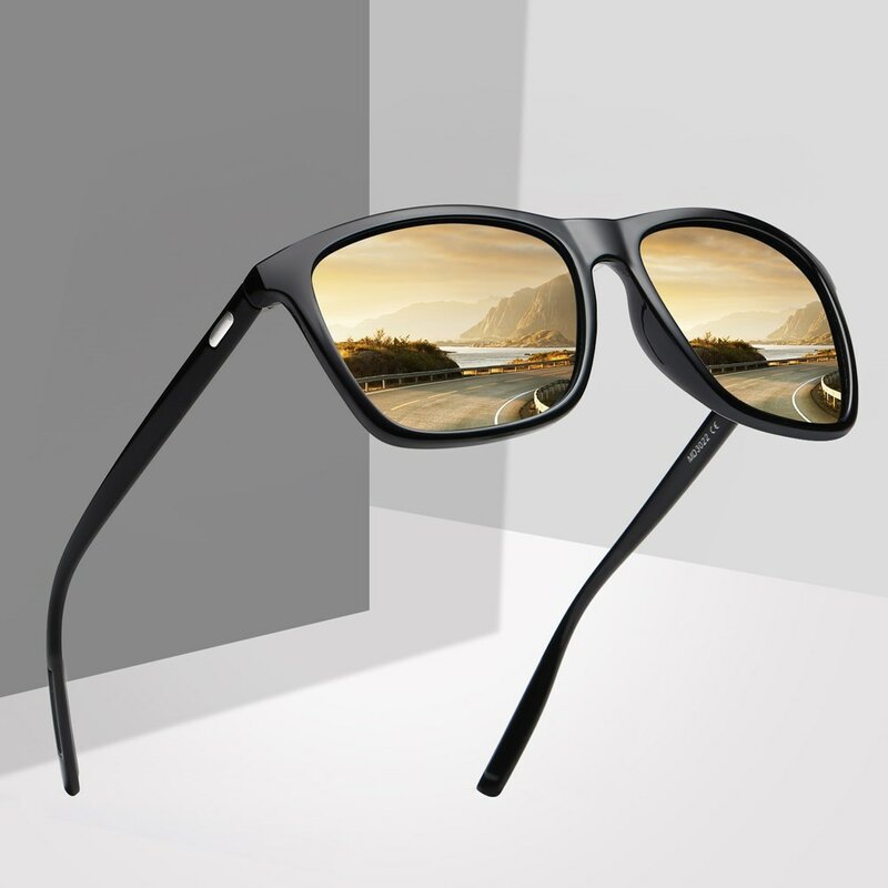 Gafas de sol Polaroid para hombre y mujer, lentes de sol Unisex cuadradas y Vintage, marca famosa, polarizadas, retro