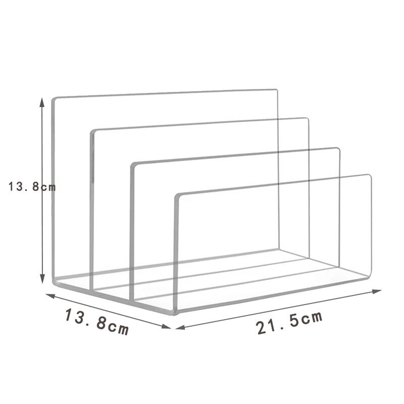 1 pz portadocumenti 3 sezioni verticale Desktop Organizer acrilico ufficio File Sorter Stand Rack per documenti Letter Book