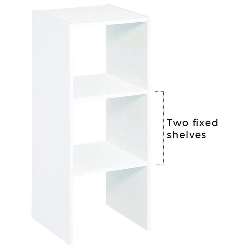 Closetmaid-装飾的な家の積み重ね可能な2キューブパスクオーガナイザー、白い収納