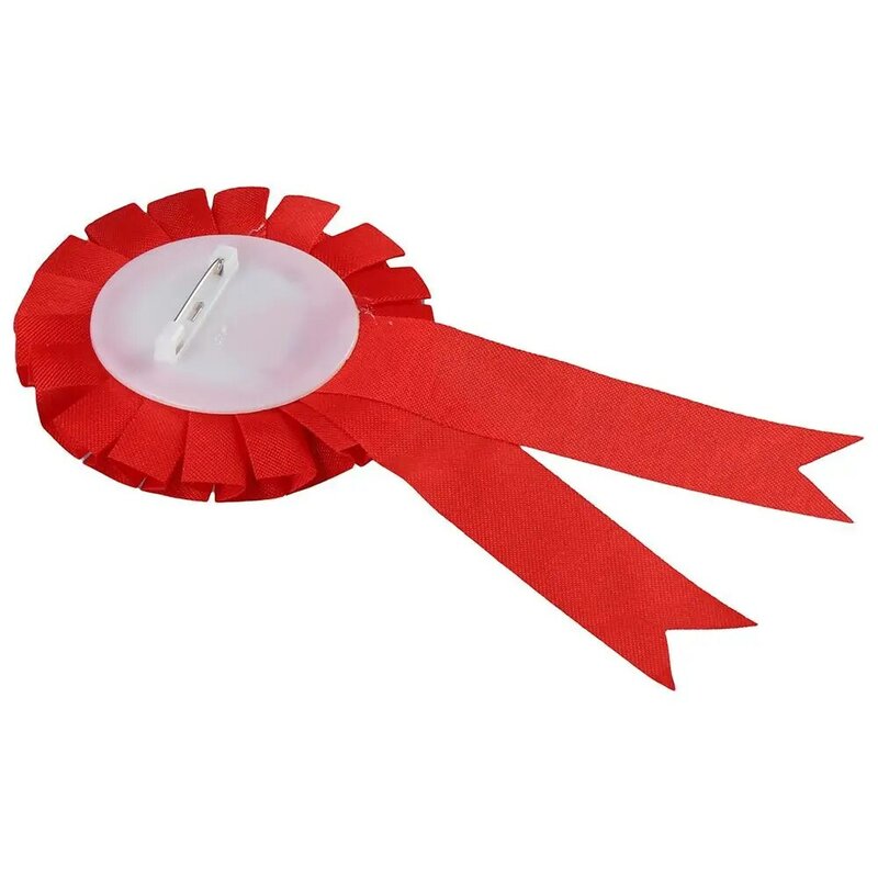 Cinta de premio en blanco, cinta de roseta de premio, cintas de reconocimiento rojo, accesorio de fiesta de primer lugar