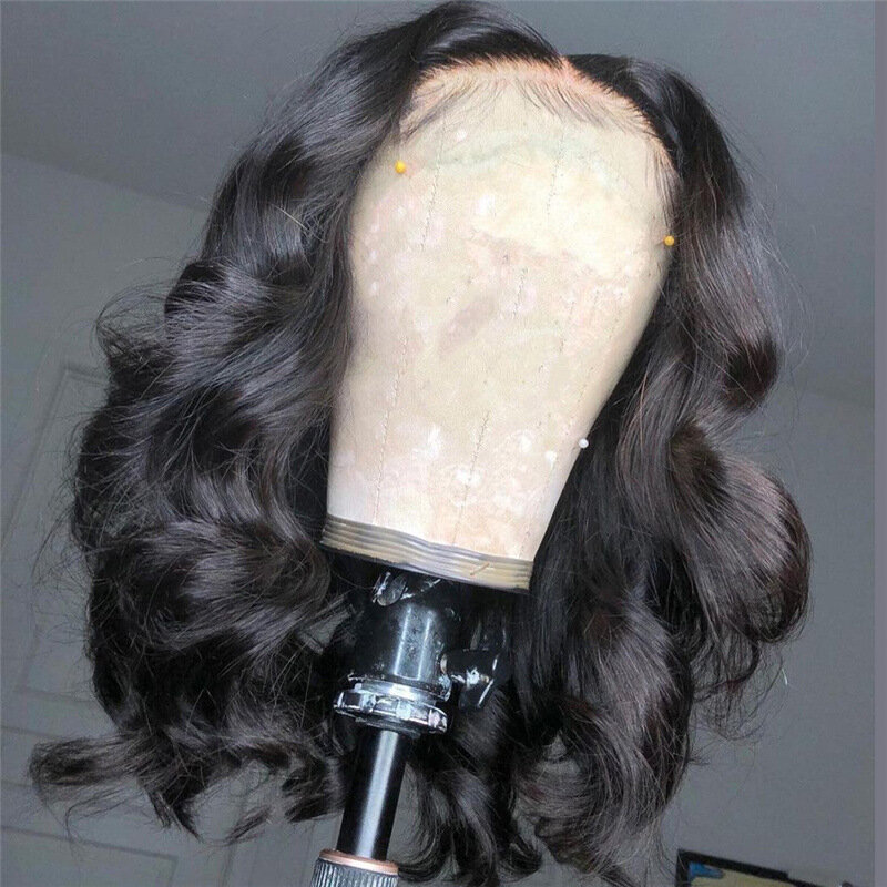 Wig celup modis, rambut palsu serat sintetis keriting mikro bergelombang panjang sedang untuk wanita dan anak perempuan