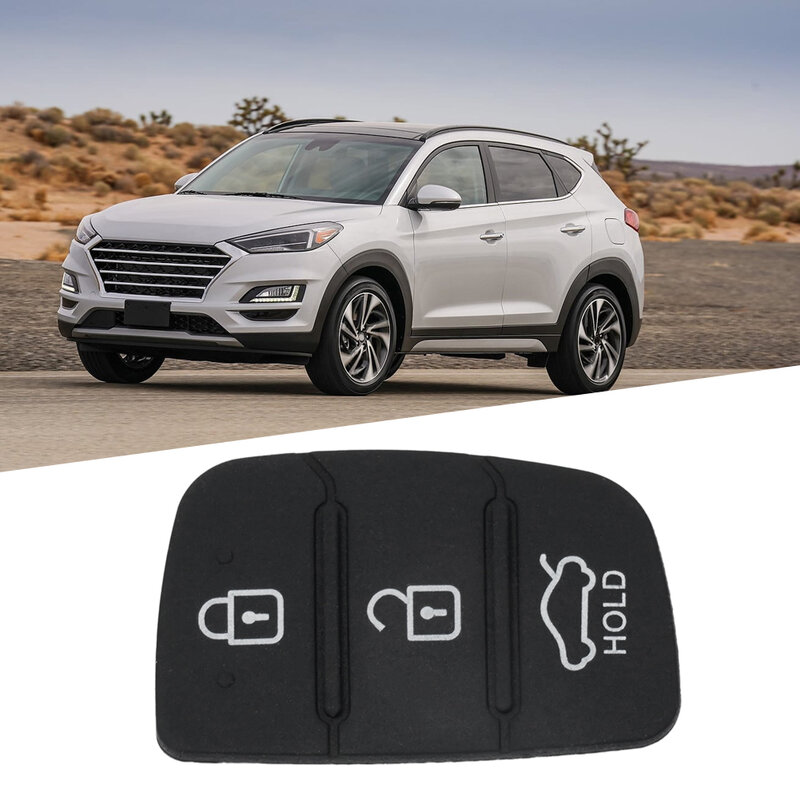 Rubber Pad Remote Key Cover Case 3 Button Fob Shell For Hyundai Creta I20 I40 Tucson Elantra IX35 IX45 Car Accessories
