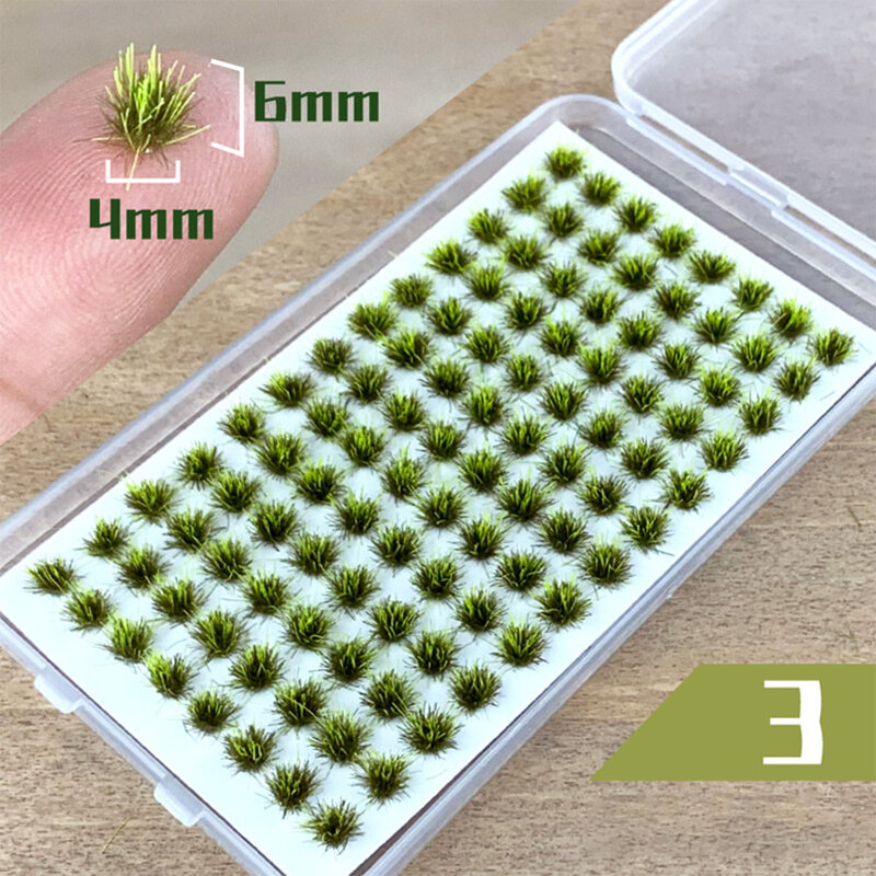 Tufts di erba statica autoadesiva scenario in miniatura fiori di campo Cafts di fiori modellazione di erba artificiale Wargaming fai da te fatto a mano