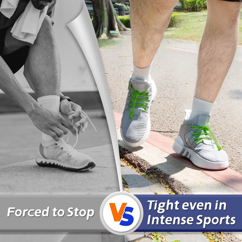 Lacets de Chaussures de Tennis Ronds sans Attaches, Accessoires artificiel astiques, de Qualité, pour Baskets, pour Enfants et Adultes